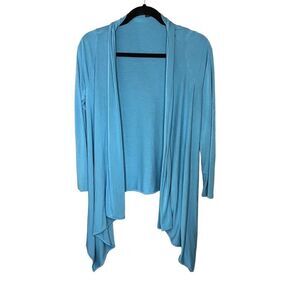 J. Jill Teal Waterfall Lightweight Cardigan Petite Small